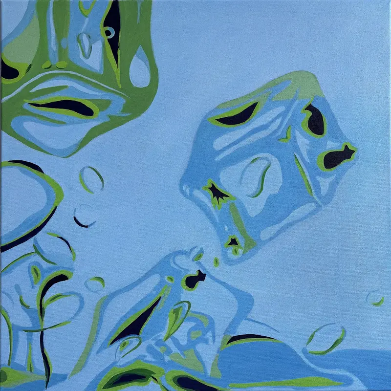 Bondhusvatnet Glacier Lake, 2026, oil on canvas, 60 x 60 cm