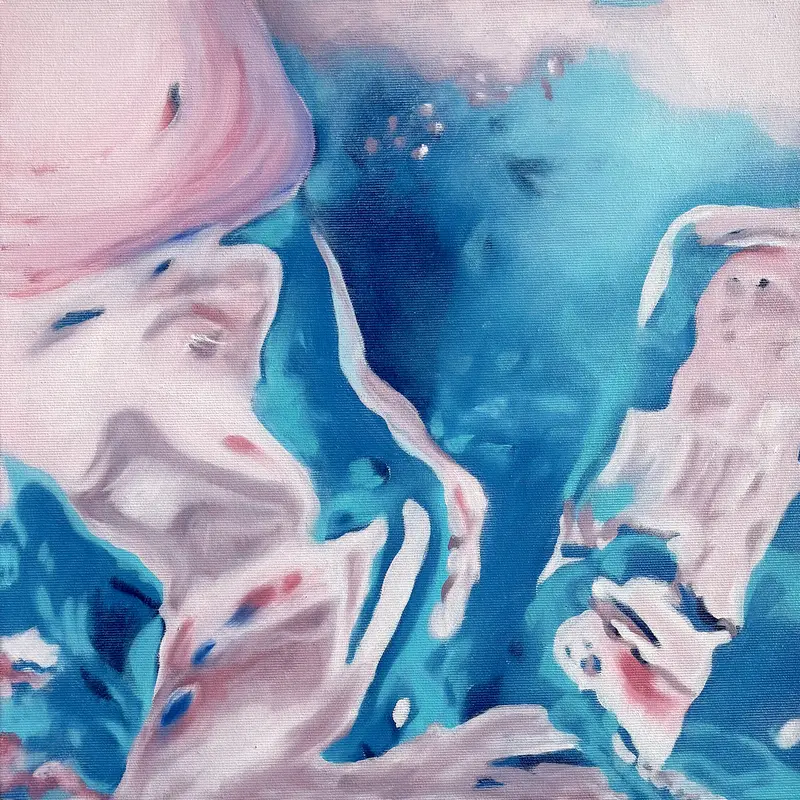 Aletschgletscher III, 2025, oil on canvas, 40 x 40 cm