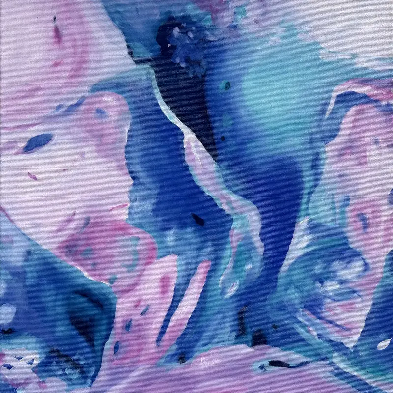 Brigsdalsbreen I, 2025, oil on canvas, 40 x 40 cm