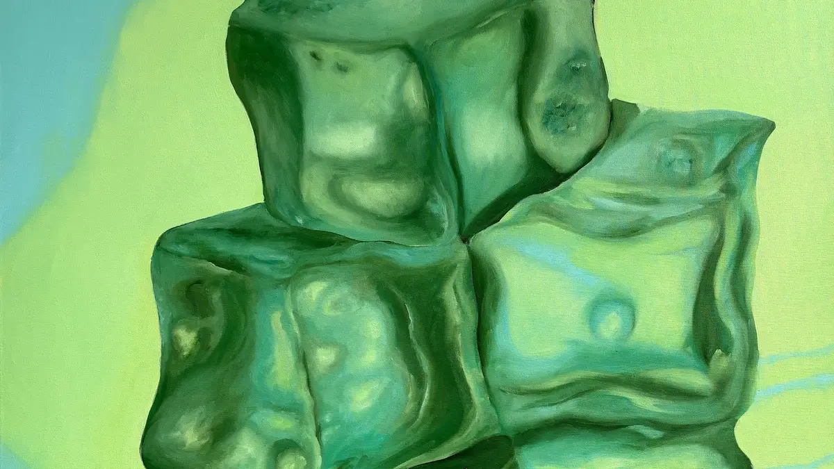 Nigardsbreen, 2025, oil on canvas, 100 x 100 cm